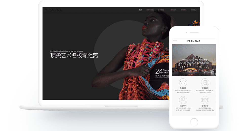 野生国际艺术教育-素米_数字化品牌网站建设专家